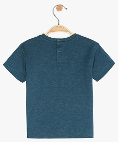 tee-shirt bebe garcon avec motif floque - lulu castagnette bleuA542301_2
