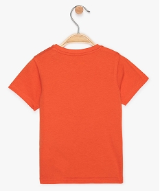 tee-shirt bebe garcon avec inscription devant orangeA542401_2
