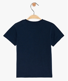 tee-shirt bebe garcon en coton bio avec motif bleuA542601_2