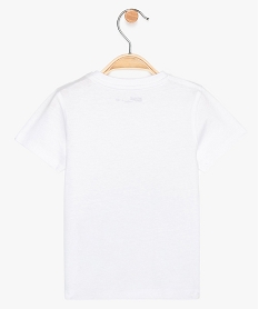 tee-shirt bebe garcon en coton bio avec motif blancA542701_2