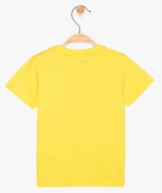 tee-shirt bebe garcon en coton bio avec motif jauneA542901_2