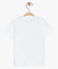 tee-shirt bebe garcon imprime avec motifs rigolos blanc tee-shirts manches courtesA543301_2
