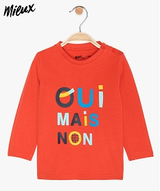 tee-shirt bebe garcon imprime fantaisie rougeA543501_1