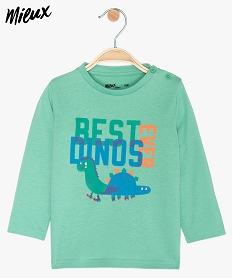 GEMO Tee-shirt bébé garçon imprimé fantaisie vert standard