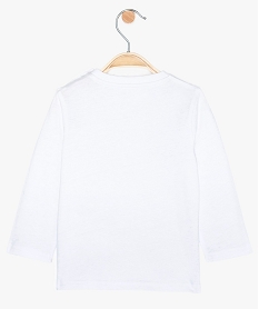tee-shirt bebe garcon a manches longues a motif blancA543901_2