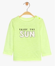 COMBI BLEU TEE-SHIRT VERT FLUO