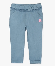 GEMO Pantalon bébé fille coupe carotte - Lulu Castagnette Bleu