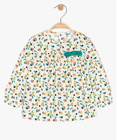 GEMO Blouse bébé fille taille empire froncée imprimée fruits Multicolore