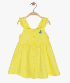 robe bebe fille a bretelles et boutons - lulu castagnette jauneA553101_1