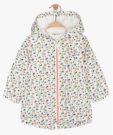 manteau bebe fille a capuche fin et deperlant multicoloreA554801_1