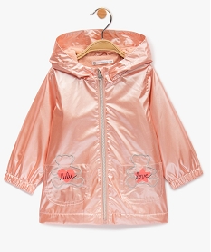 GEMO Veste bébé fille déperlante doublée polaire - Lulu Castagnette Rose