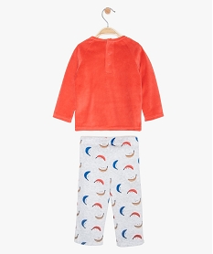 pyjama bebe garcon en velours motif singe rougeA561701_2