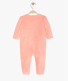 pyjama bebe fille en velours de coton bio a motif arc-en-ciel roseA563001_2