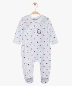 GEMO Pyjama bébé fille en velours motif cupcakes Gris