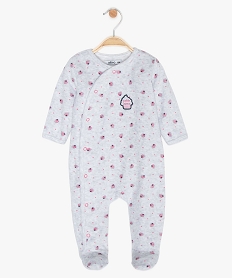 pyjama bebe fille en velours motif cupcakes gris pyjamas veloursA563101_1