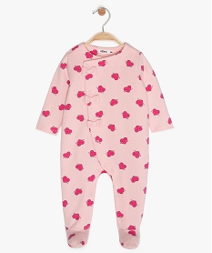 pyjama bebe fille avec motifs coeurs rose pyjamas ouverture devantA563201_1