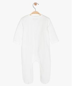 pyjama bebe avec motif ours ouverture sur l’avant blanc pyjamas ouverture devantA563301_2