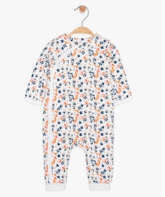 GEMO Pyjama bébé fille sans pieds imprimé fleuri et volants orange chine