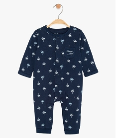GEMO Pyjama bébé garçon sans pieds imprimé palmiers Bleu