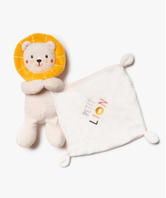 GEMO Doudou bébé en forme de lion Multicolore