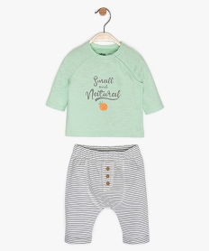 GEMO Ensemble bébé garçon 2 pièces : pantalon + tee-shirt Multicolore