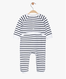 pyjama bebe garcon raye en molleton blancA569701_2