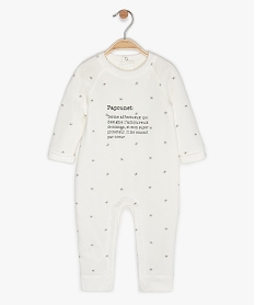 GEMO Pyjama bébé sans pieds en jersey imprimé étoiles Beige