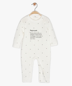 pyjama bebe sans pieds en jersey imprime etoiles beigeA570101_2