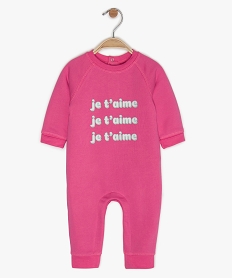 pyjama bebe fille sans pieds imprime poitrine roseA570301_1