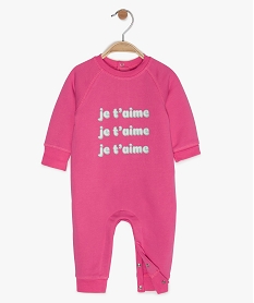 pyjama bebe fille sans pieds imprime poitrine roseA570301_2