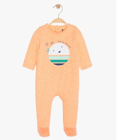 pyjama bebe garcon imprime estival en coton bio orangeA570801_1