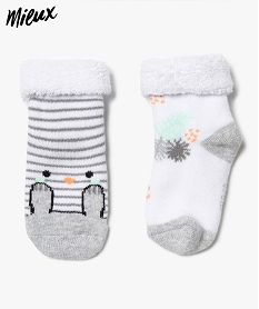 chaussettes bebe garcon avec interieur bouclette (lot de 2) imprime chaussettesA572701_1