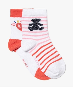 GEMO Chaussettes bébé fille à motifs Lulu Castagnette (lot de 2) Imprimé