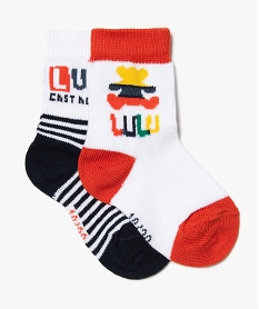 GEMO Chaussettes bébé fille multicolores (lot de 2) - Lulu Castagnette Imprimé