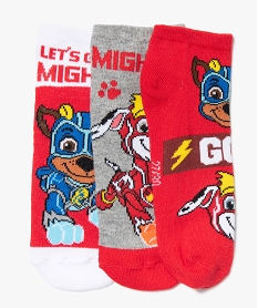 GEMO Chaussettes garçon ultra courtes (lot de 3) - Pat Patrouille Rouge