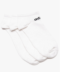 GEMO Chaussettes homme tige ultra courte (lot de 3) - Adidas blanc standard