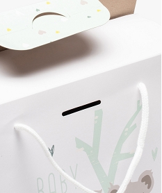boite cadeau bebe avec motifs koalas en papier carton recycle blanc standardA575201_2