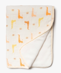 couverture bebe avec motifs girafes blancA577001_1