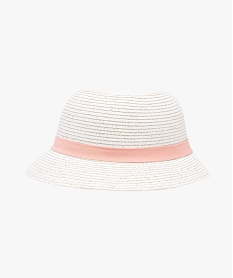 chapeau bebe fille forme cloche a paillettes et ruban blanc vifA577801_1