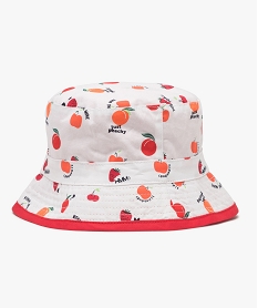 GEMO Chapeau bébé fille forme bob réversible Rouge