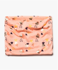 foulard bebe fille snood a motif cœurs roseA578901_1