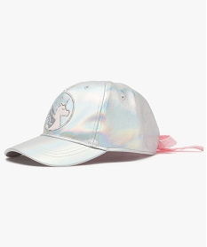 GEMO Casquette fille irisée à broderie licorne et rubans à nouer Multicolore