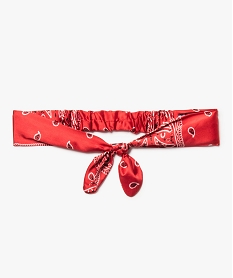 GEMO Bandeau fille look bandana satiné en polyester recyclé rouge standard