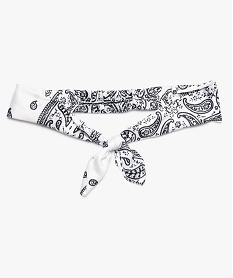 bandeau fille look bandana satine en polyester recycle blanc vifA580301_1