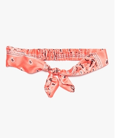 bandeau fille look bandana satine en polyester recycle orangeA580401_1