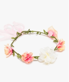 GEMO Couronne de fleurs pour fille Rose