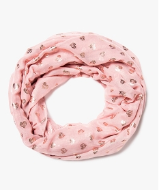 foulard fille snood multiposition motif brillant rose foulards echarpes et gantsA587901_1