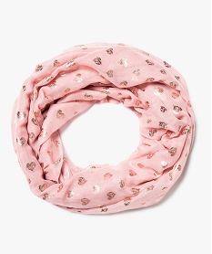 GEMO Foulard fille snood multiposition motif brillant Rose