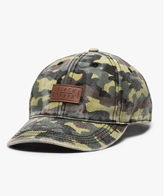 GEMO Casquette garçon imprimé camouflage Vert