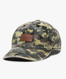 GEMO Casquette garçon imprimé camouflage Vert